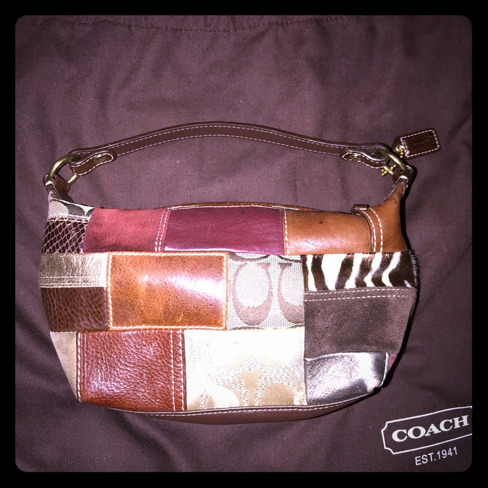 Buy 1 Get 1 Free Like NewCoach Mini Patchwork Bag